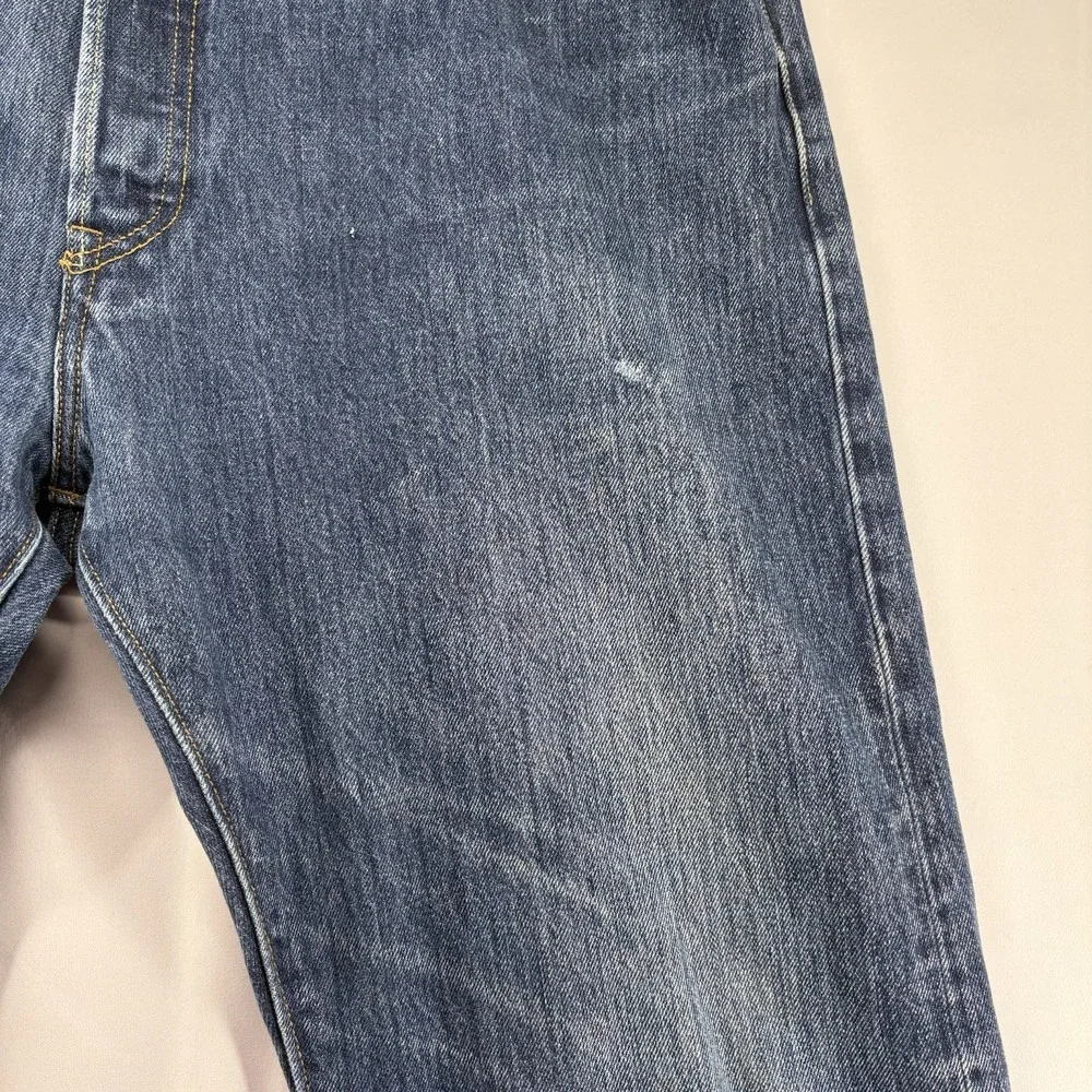 VTG Levi's 501 Button Fly Straight Men's Jeans 40x30 (Fits 38x29) Distressed YKK